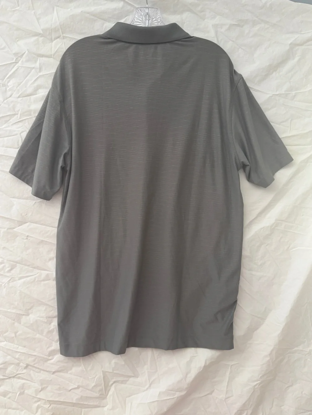 Nike Men’s Gray Golf Polo with White Swoosh